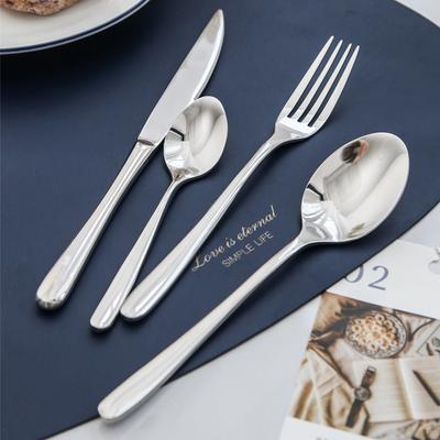 304 Stainless Steel Knife, Fork and Spoon Western Tableware Steak Knife and Fork Household Fork and Spoon Set