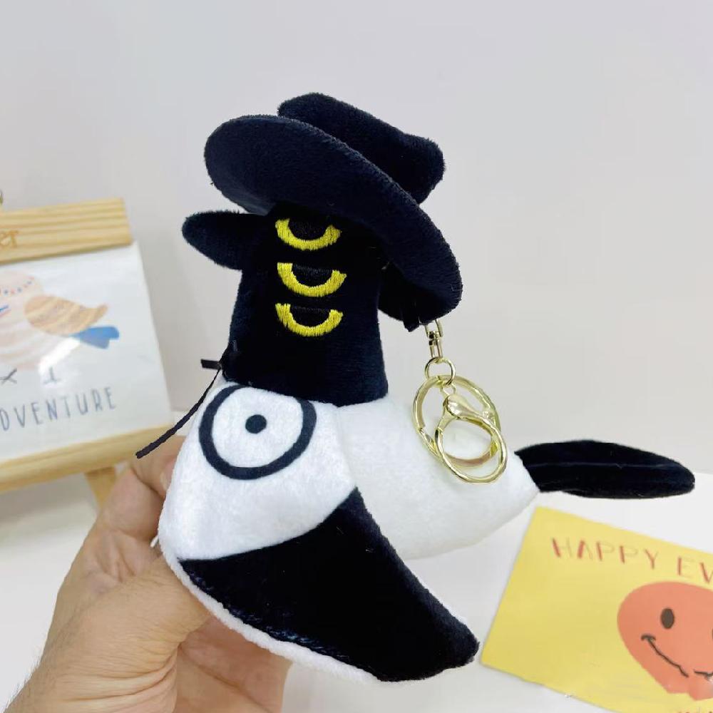 Non-Toxic New Anime Kpop Demons Hunters Plush Keychain Cute Purple Tiger Black Hat Magpie With 3 Eyes Monster Keychain Plush Toy