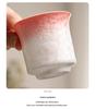 Elegant Crystalline Glaze Ceramic Teacup Set with Coaster - High-Grade Gongfu Tea Brewing & Tasting Cup