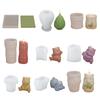 Silicone Molds Panda Candle Molds Handmade DIY Soap Baking Molds Bamboo Shoots Resin Casting Molds for Candle Making