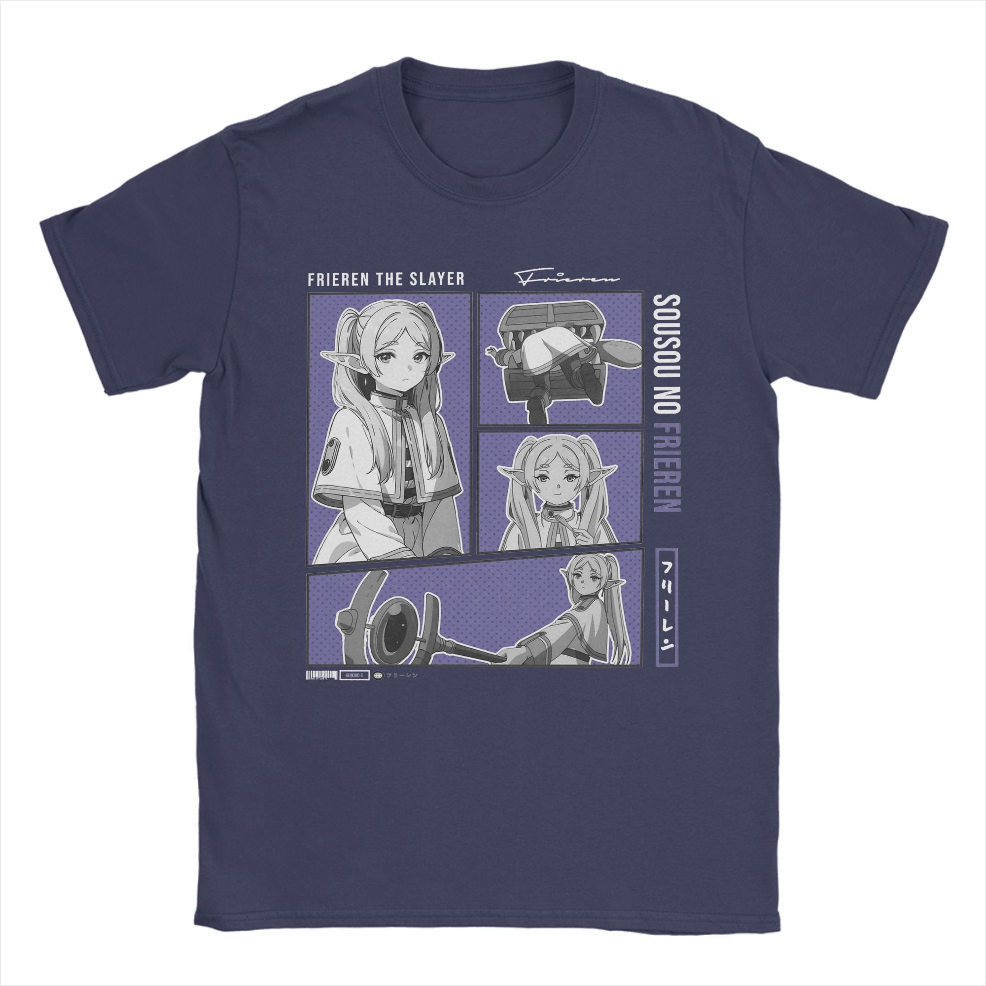 

Men Sousou No Frieren T Shirts Japanese Anime Cotton Clothing Funny Short Sleeve O Neck Tee Shirt Graphic Printed T-Shirts XL