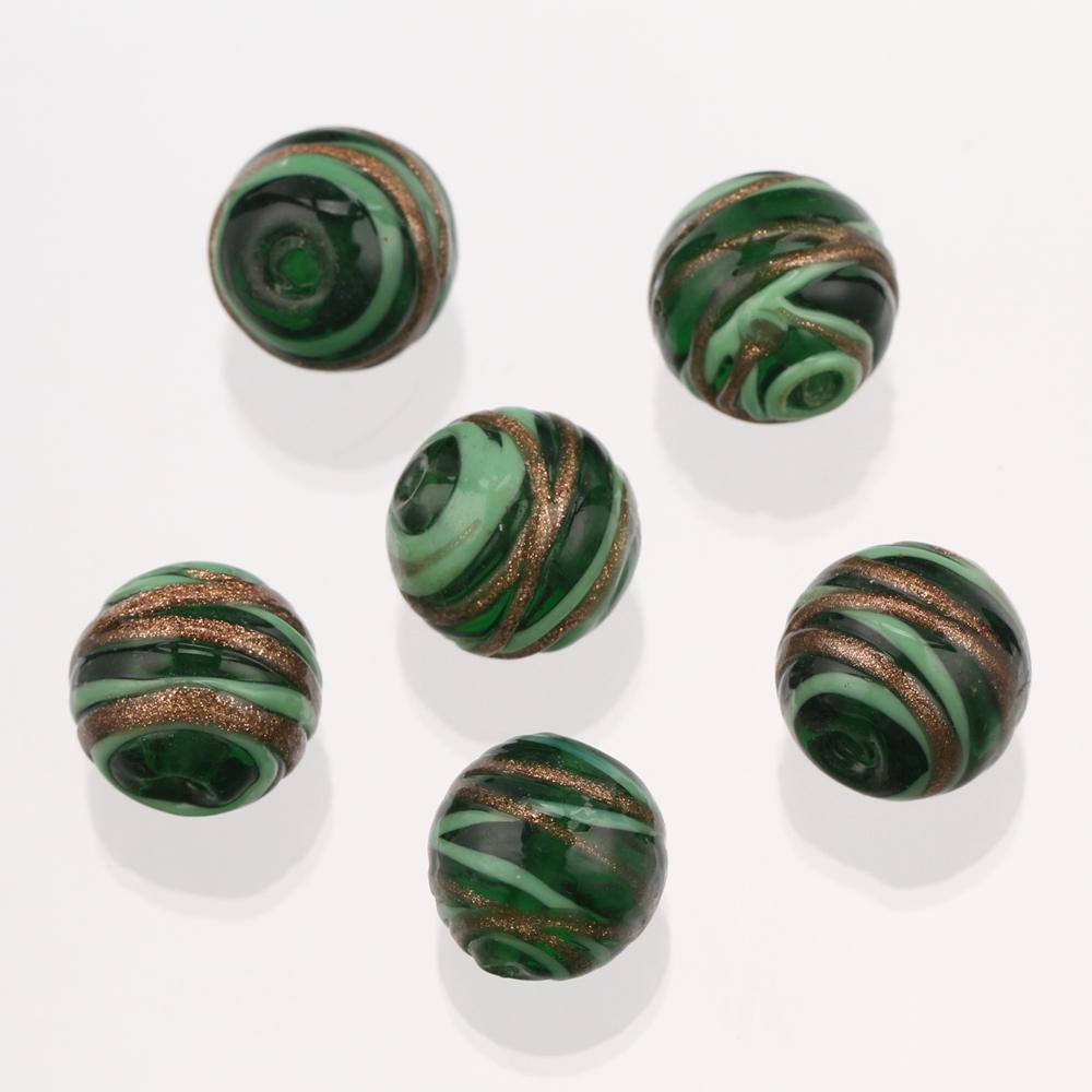 

10 шт. 14 мм круглые бусины из лэмпворк-стекла ручной работы в форме клубка для изготовления ювелирных изделий, аксессуары, фурнитура для DIY-ремесел 14mm-10pcs
