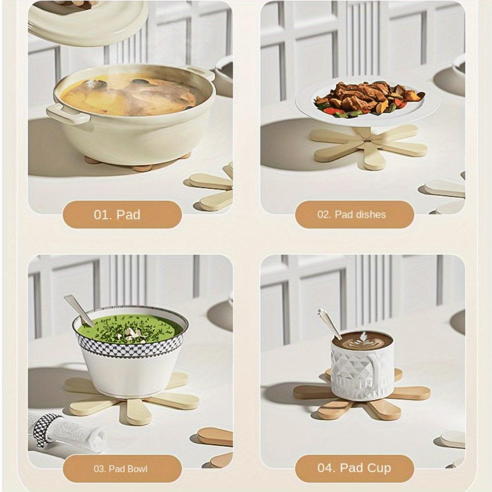 2PCS Christmas tree heat-resistant and insulated coaster, foldable heat-resistant wine cup coaster, home restaurant and bar