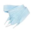 Gingham Ribbon Shoelaces with Lace Trim for Trainers and Canvas Pairs, Flat Decorative Laces for Daily Styling