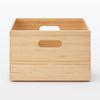 MUJI Stackable Bamboo Rectangular Storage Box, Medium, 37cm (W) x 26cm (D) x 165cm (H), Item No.