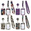 Students Bus Card Case Lanyard Child Visit Door Identity Badge Cards Cover Case Ladies Girls Flower ID Credit Bank Card Holder