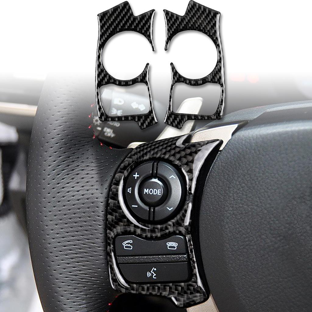 Carbon Fiber Car Accessories Driver Wheel Button Panel Interior Cover Modified Trim Sticker For Lexus IS250 IS350 300H 2013-