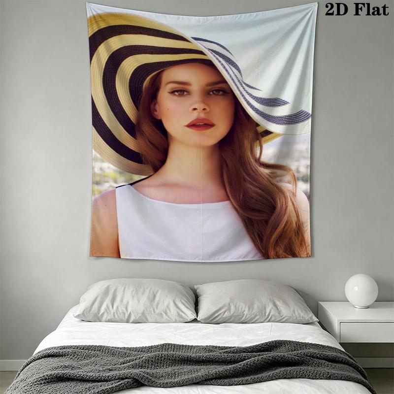 Lana Del Rey Wandteppich Ästhetisches Wandbehang Gedruckter Stoffdecke Dekorative Wandteppiche für Schlafzimmer Wohnzimmer Heimdekoration