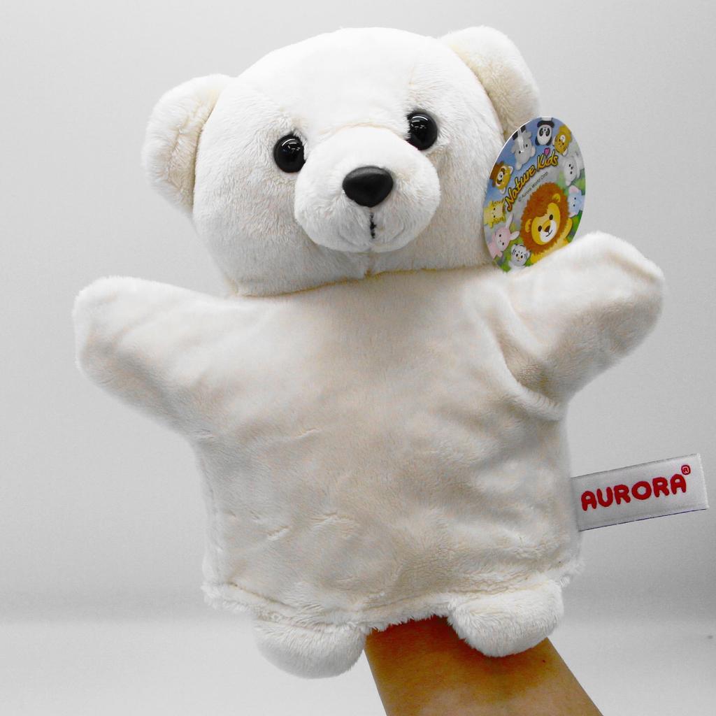S.T. Aurora World Pluszowa Pacynka Niedźwiedź Polarny