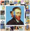 50 Van Gogh & Mona Lisa Retro Graffiti Stickers for Art, Suitcases, Laptops, and Feng Shui Decor