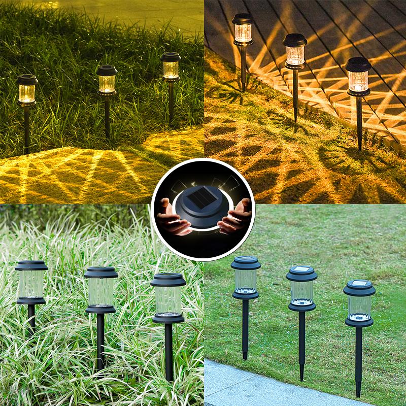 1Pcs Solar Garden Lawn Lights LED Street Lamps Outdoor Waterproof Solar Stake Lights for Pathway Yard Path Landscape Decor