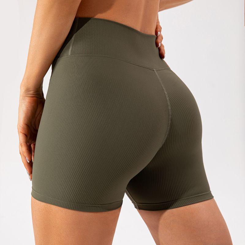 Cross Fitness Shorts Women's Outwear Seamless Tights V-Shaped Yoga Pants Summer Thin Quick-Drying Exercise Shorts