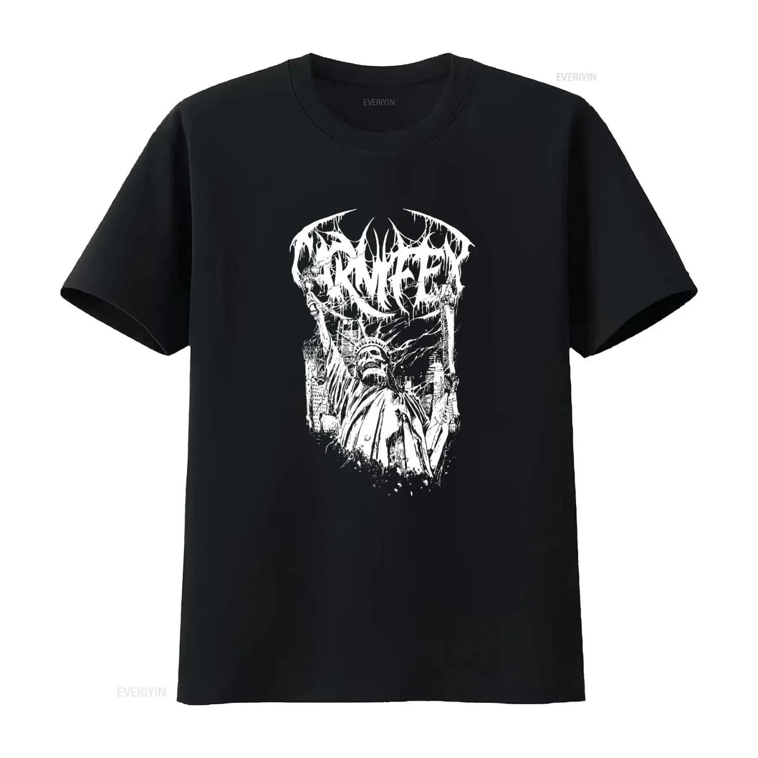 

Authentic Carnifex Band Liberty T Shirt S 3XL NEW vintage Washed Slightly Top For Everyday Wear graphic streetwear homme S чёрный