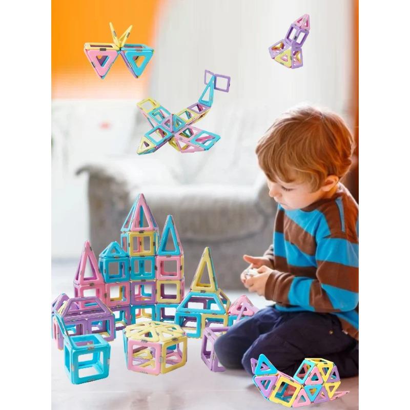 Magnetic Building Blocks Kids DIY Game Toy Magnetic Construction Set Montessori Educational Toys for Children Gifts
