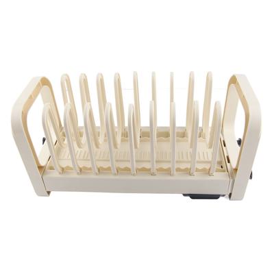 Home Plate Organizer Küche Multifunktional Verstellbar Teleskopischer Tellerorganisator Tellerablage