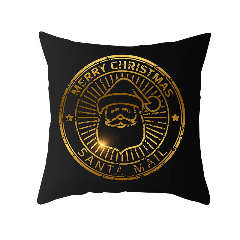 Nordische Weihnachtskissenbezug Schwarz Gold Serie Pfirsichhaut Kissenbezug Büro Sofa Kissenbezug Zuhause