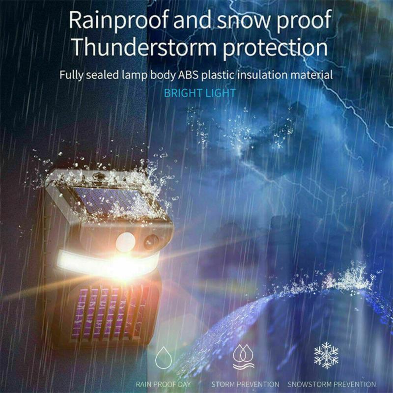 Solar Bug Zapper Mosquito Killer Lamp Outdoor Camping Led Light Outdoor Microwave Fly Insect Zapper
