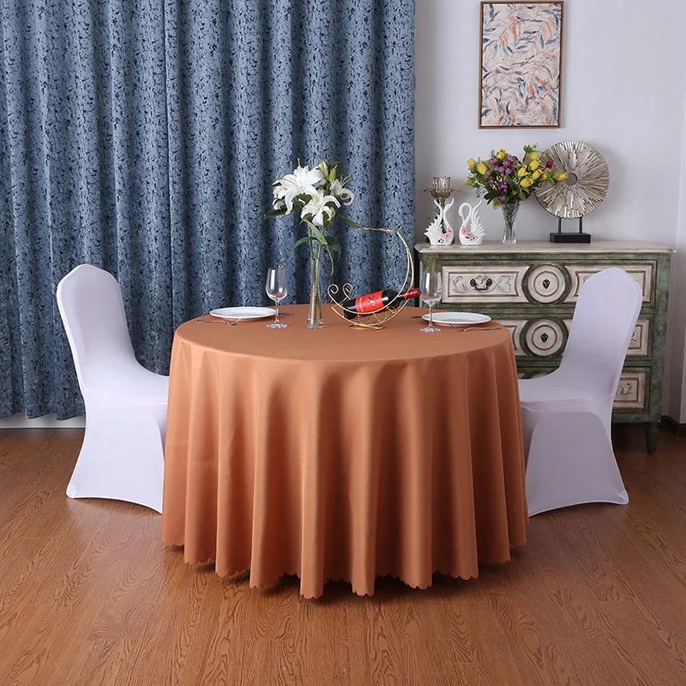 Round Tablecloth Circular Polyester Table Cover Polyester Navy Blue Table Cloth For Hotel Banquet Birthday Party Table Decor