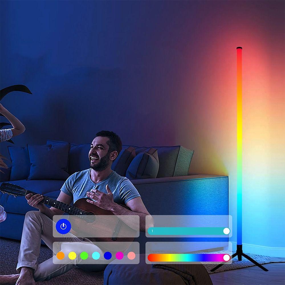 Color Changing Corner Ambience Lamp Remote Control LED Floor Lamp For Bedroom Living Room