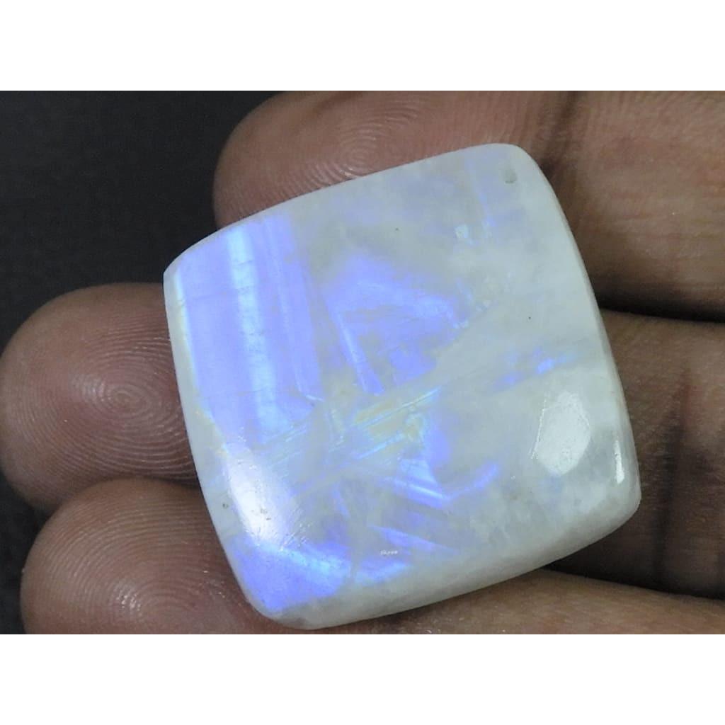 27X28X07ММ Натуральный радужный лунный камень Восьмиугольный кабошон Россыпной драгоценный камень 60 карат. C-1616