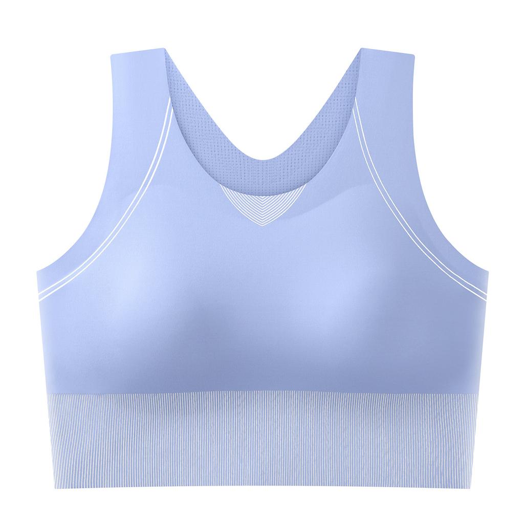 Traceless all-in-one sports underwear women's fixed cup bra thin fitness shockproof running yoga bra vest type