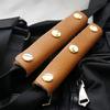 2PCS DIY Pu Bags Handle with Rivets Anti-stroke Durable Handle for Handbag Shoulder Bag Straps Pad Grip Decompression Strap
