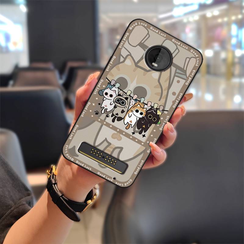 Durable Protective Phone Case For MOTO Z4 Play Graffiti Phone Pouch Cartoon Anti-knock TPU Waterproof Cute Soft Case
