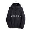 Burton Frostner Anorak Snowboard True Black Men's Jacket, 2021-22 Model, Small,