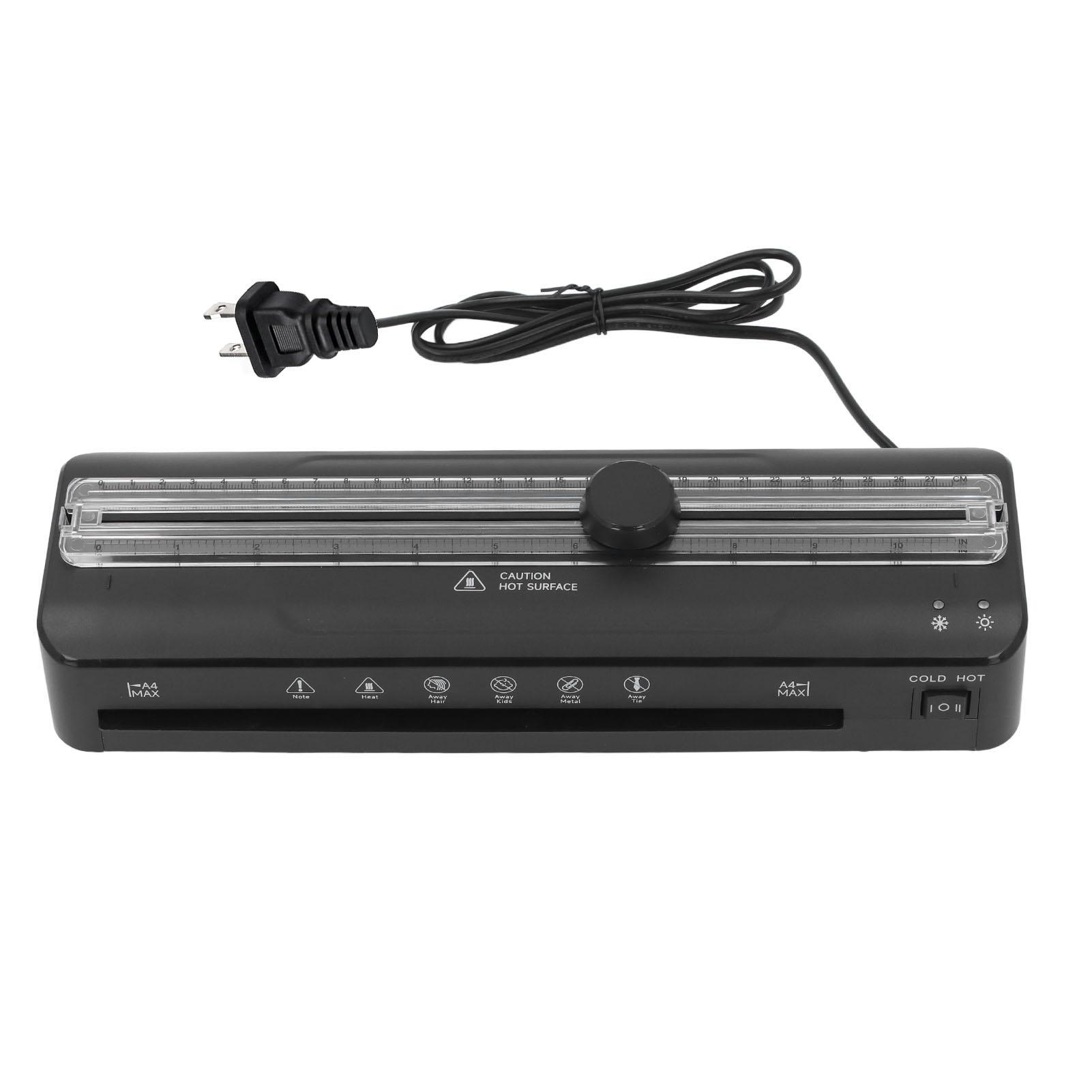 

Компактный ламинатор формата А4 с масштабным резаком для ламинирования фотодокументов, меню, чертежей, скорость 320 мм/мин US Plug AC110-120V