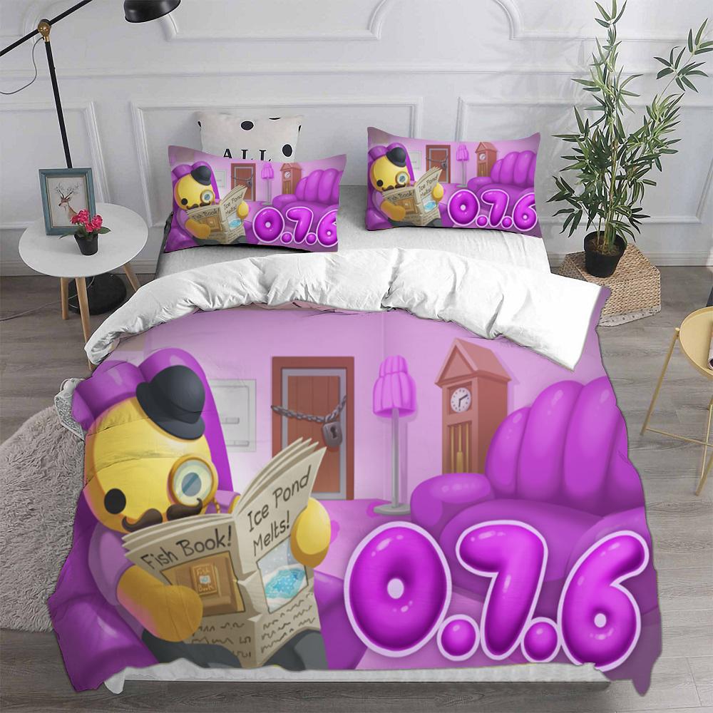 3D Print  Wobbly & Life Single Twin Full Queen King Size Quilt Anime Bed Cover Pillow Case 2-3 Pieces Duvet Cover Bedding Sets