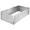 Galvanized Raised Garden Bed, 2400 X 1200 X 620 Mm, Rectangular Metal Planter Box Kit Outdoor, Bottomless Elevated Planting Box with Gloves, Alu-Zinc,