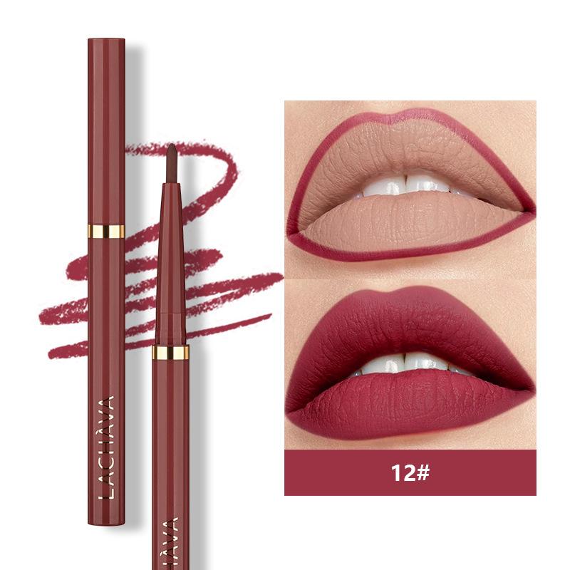 JYL LACHAVA Matte Nude Lipliner Outlines the Lips 12 Color Beauty Mouth Red Lip Marker