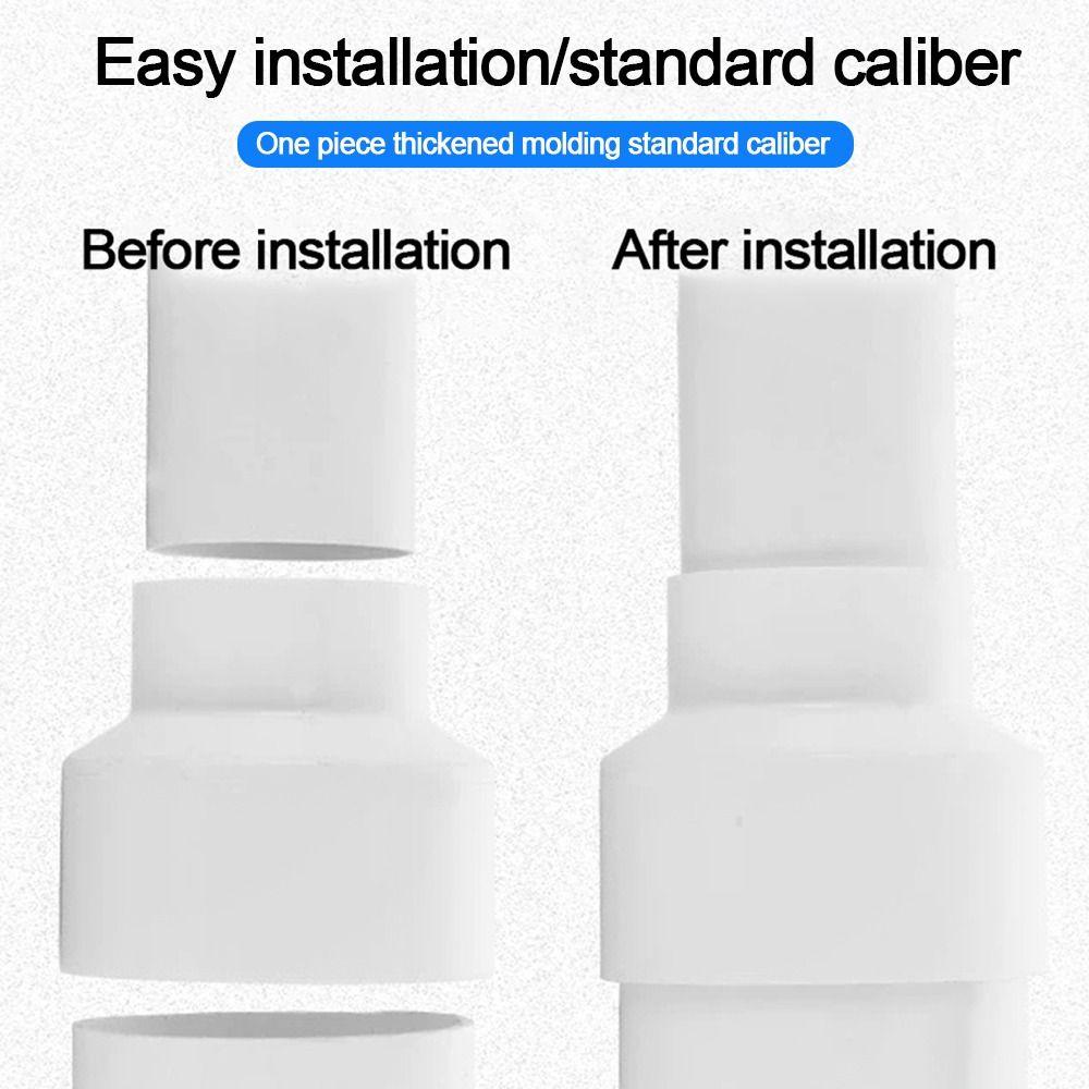 New ABS Exhaust Pipe Reducer Adapter White Portable Ventilation Pipe Fittings Ventilating Pipe Connector