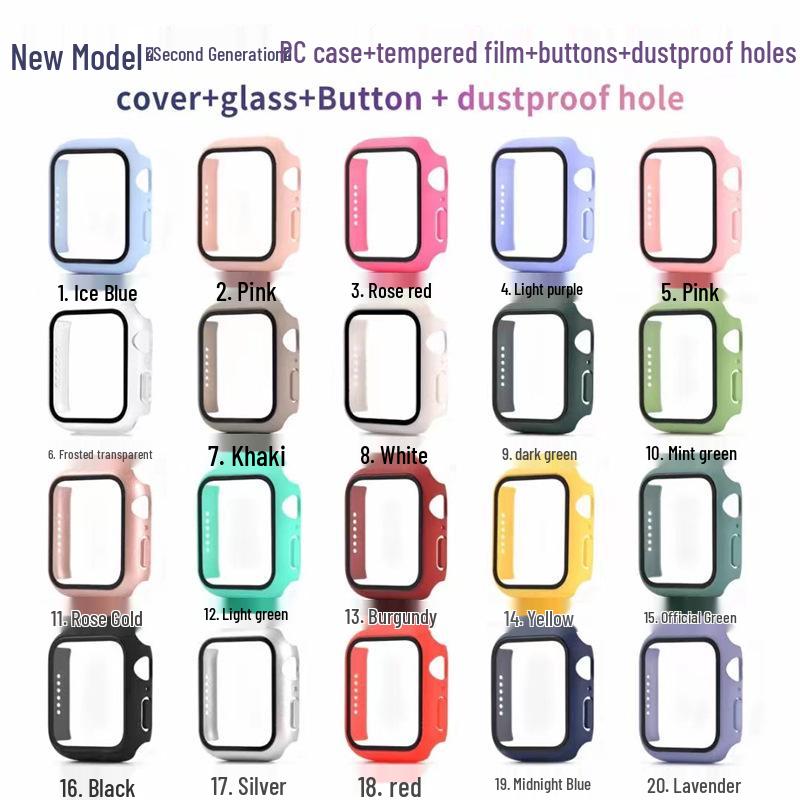 Frosted PC Hard Case for Apple Watch Series 9/10 – Protective, Hollowed-Out Design