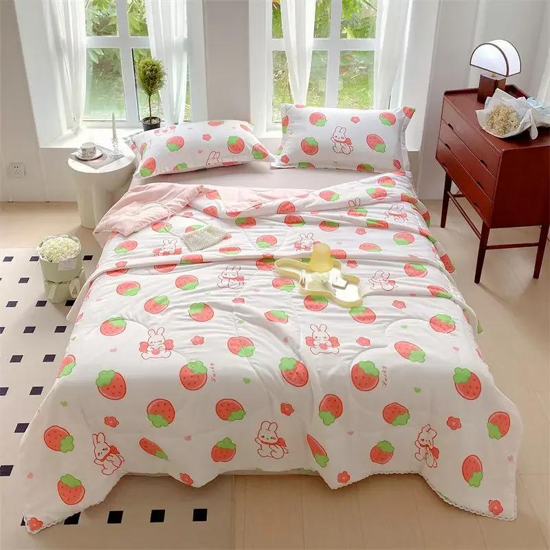 Smooth Air Conditioning Comfortable And Lightweight Summer Quilt Cover Set Soft Brushed Microfiber Duvet Cover Bedding Set