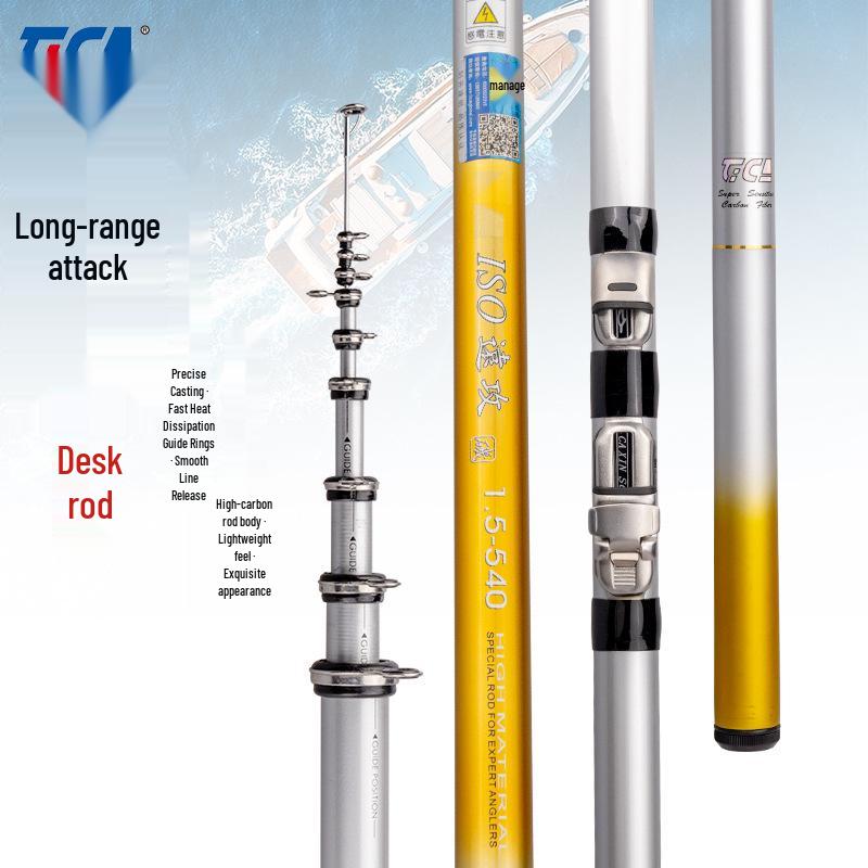 Dijiya ISO Long Cast Rock Fishing Rod - Carbon Rod, Available in 4.5m, 5.4m, #1.5, #2, #3 2 Long Cast 4.5m