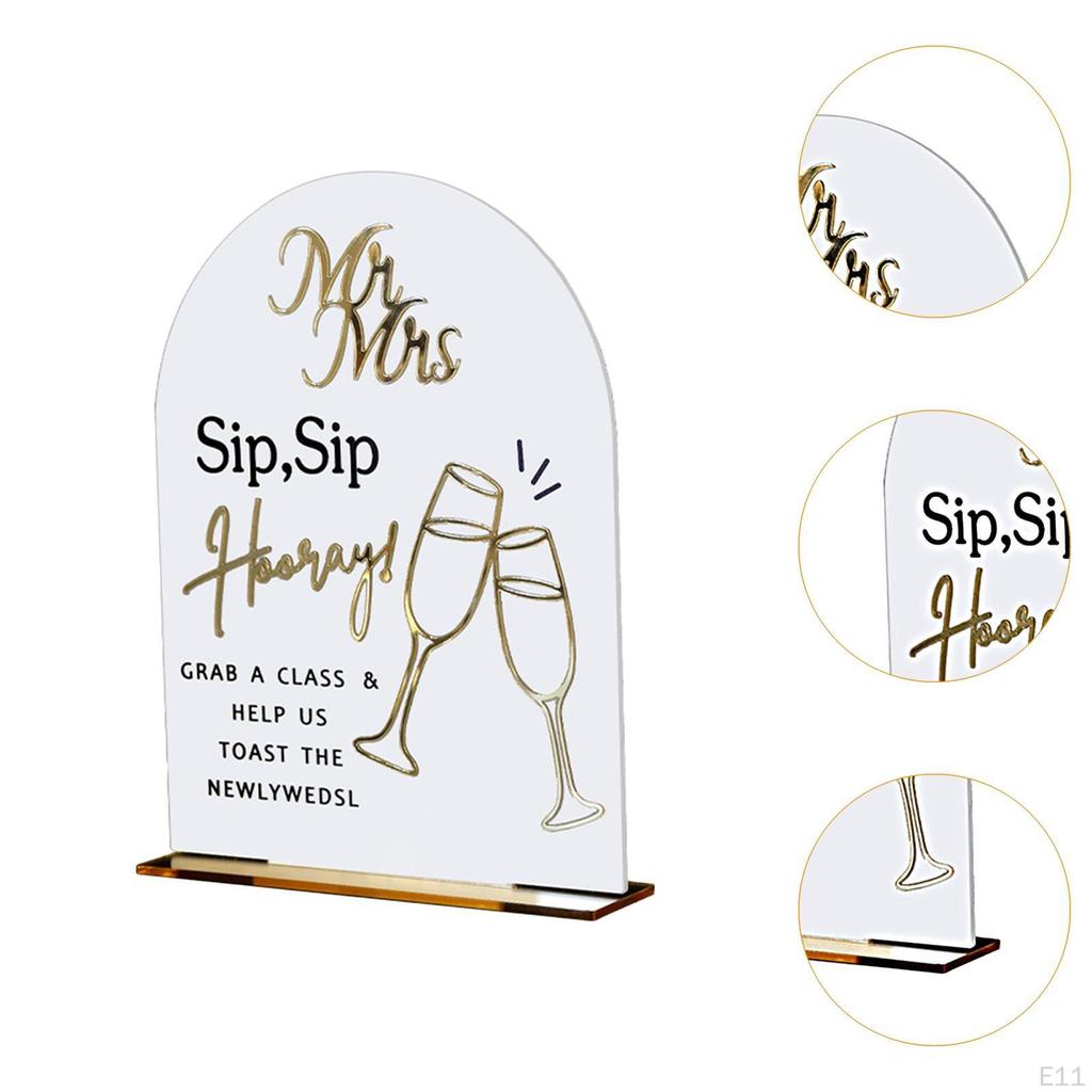 Acrylic Sign for Wedding Events and Reception Table Keepsake Decoration