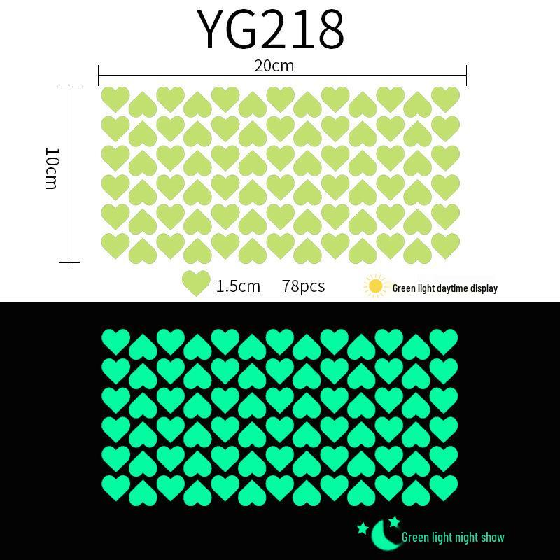 Samolepky na zeď se světelnými tečkami: 392 fluorescenčních samolepicích samolepek pro dekoraci dětského pokoje a kutilské projekty