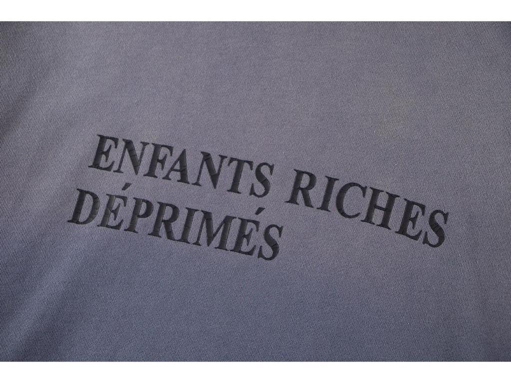 ERD Melancholy Blue Gradient Loose Washed Distressed American Style Hoodie