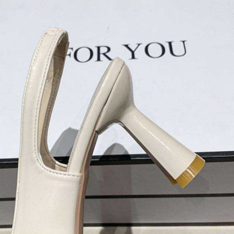Damen Pointed Toe Stiletto Absatz Mules ohne Fersen – Offene Slip-On Pumps für Kleider
