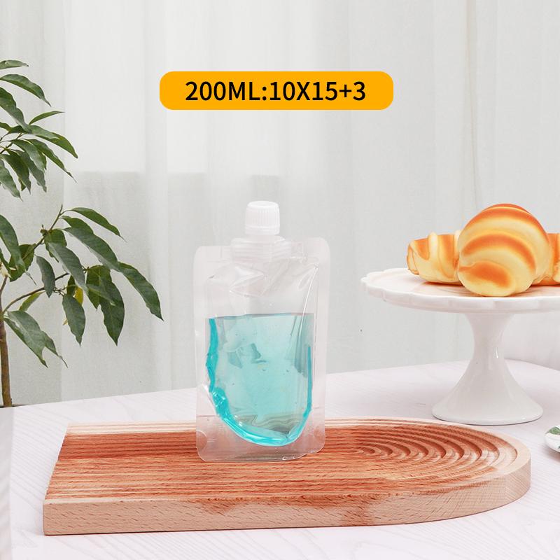 Large Transparent Spout Pouch for Cereal, Grain, Milk Tea, or Soy Milk Portioning and Sealing