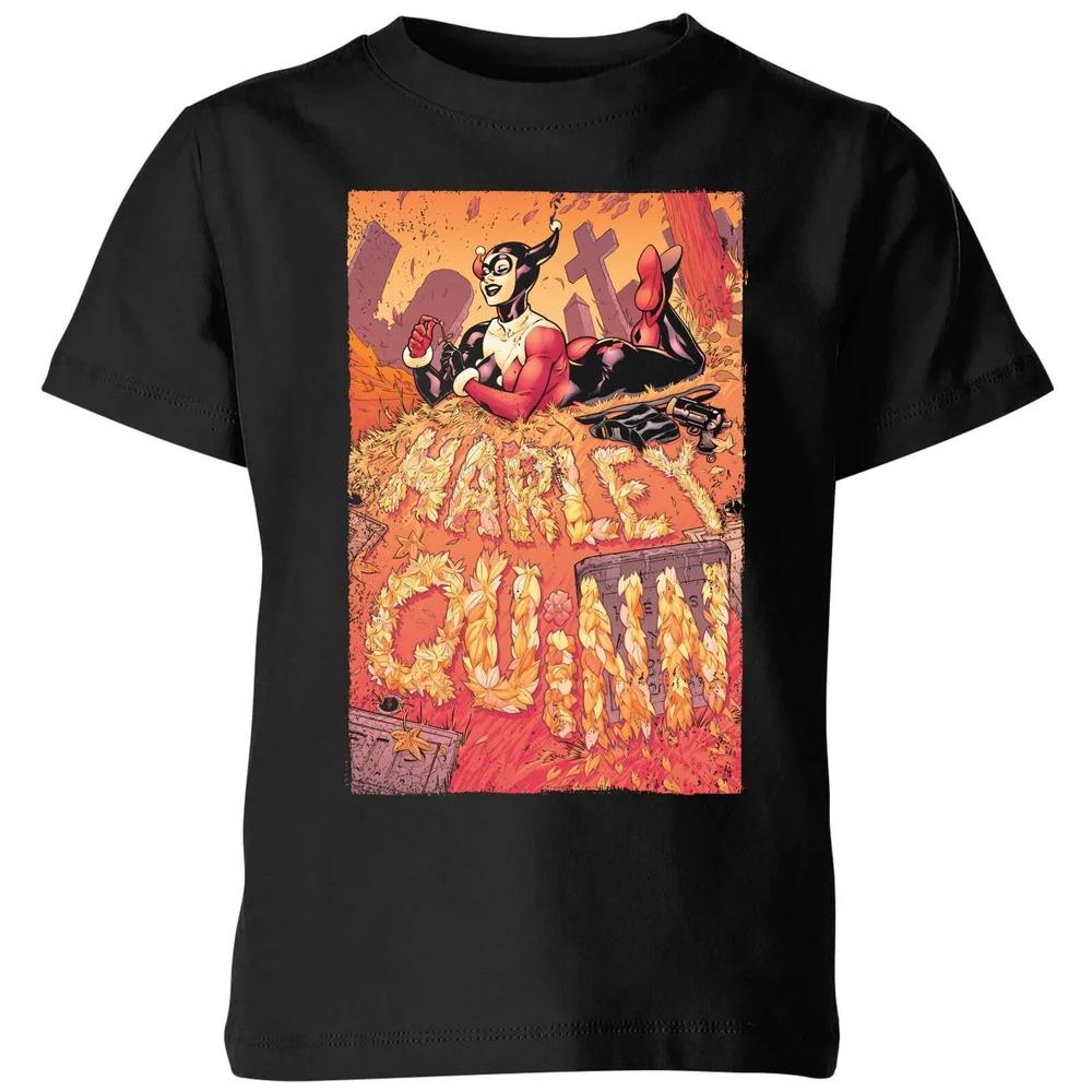 Batman Harley Quinn Cover Kids  T-Shirt - Black - 3-4 Years 130