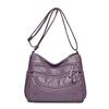 2025 Women's Soft Leather Shoulder & Crossbody Bag Versatile Multi-Pocket Shoulder Bag for Middle-Aged & Elderly