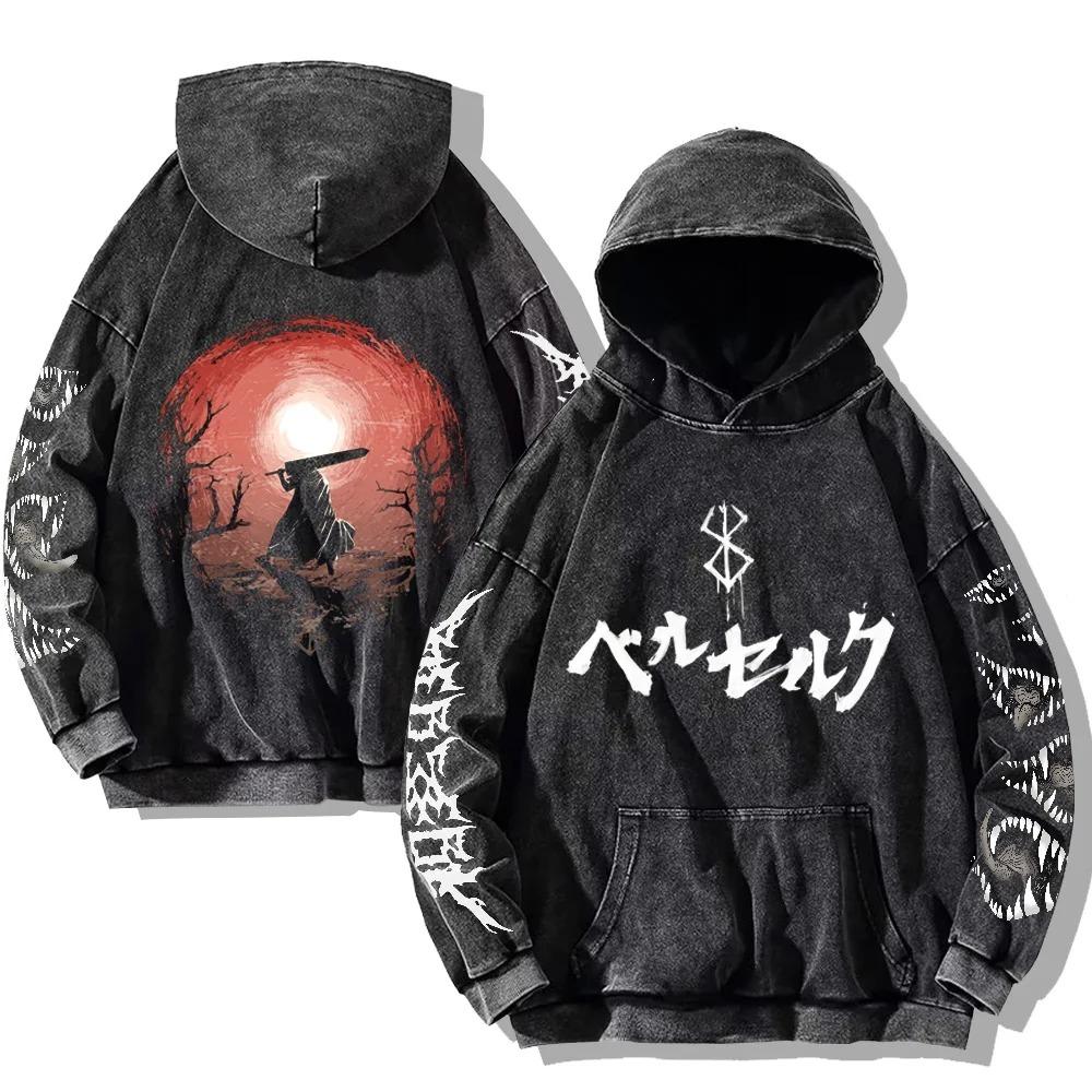 Retro Gothic Fashion Grafikdruck Hip Hop Hoodie für Männer Punk Casual Lockerer Pullover Frauen Streetwear Sweatshirt Hoodies