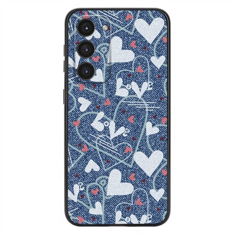 Jeans Cowboy Denim printed Phone Case For Samsung Galaxy A20,21s,22,31,32,52,53,72,73,80,91 Soft Liquid Silicone Black Cover