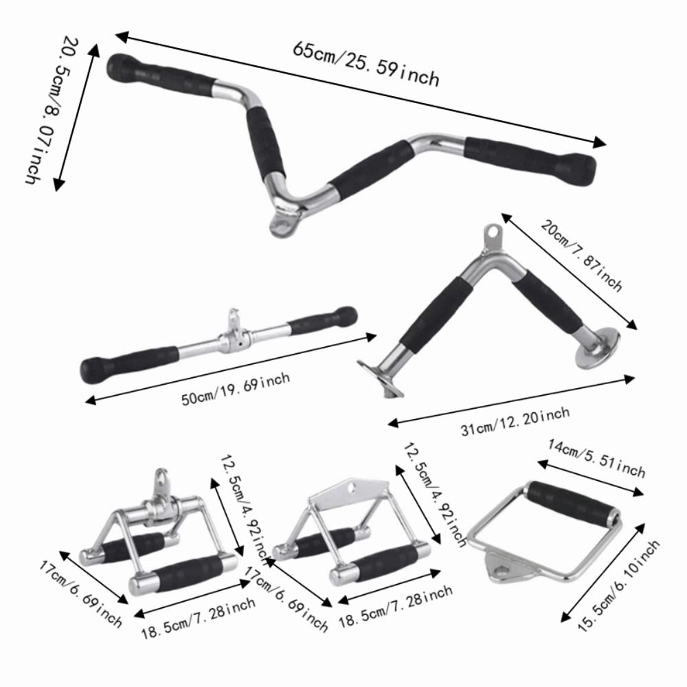 Rubber Cover Lat Pull Down Attachment V Shape Bar Gantry Lever Handle Mechanical Accessories