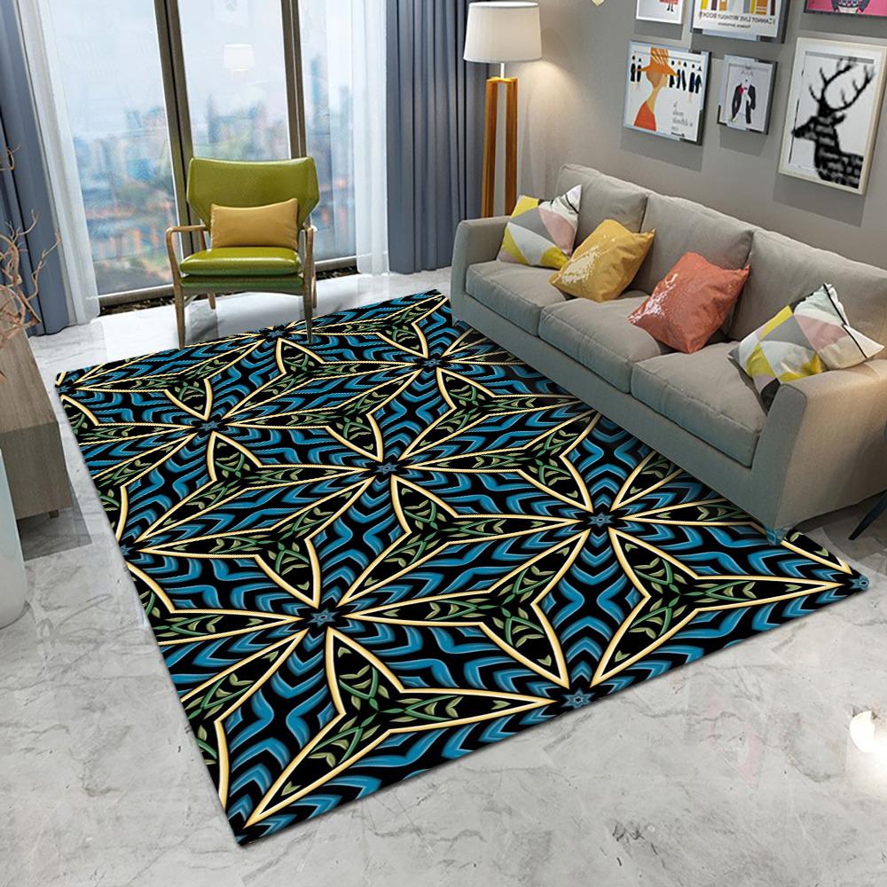 Pop Art Geometric Circle Pattern Carpet Rug Colorful Mat Non-slip Soft Home Decoration Living Room Modern Stylish Floor Mat