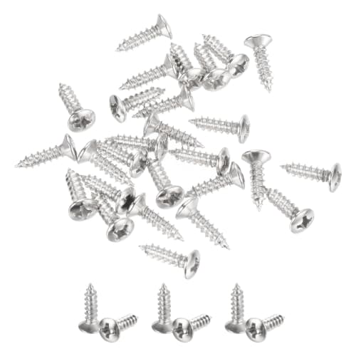 uxcell 25-Piece Set of 3mm Electric Guitar Bass Pickguard Screws for SQ, ST, and TL Guitars, Silver