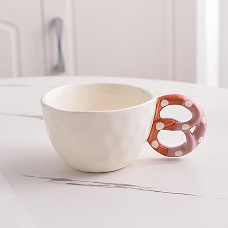 Alkali Water Biscuit Shaped Mug Ceramic Cup&saucer Dining Table Coffee Cup Tea Mugs Afternoon Tea Teacup Fruit Juice Container