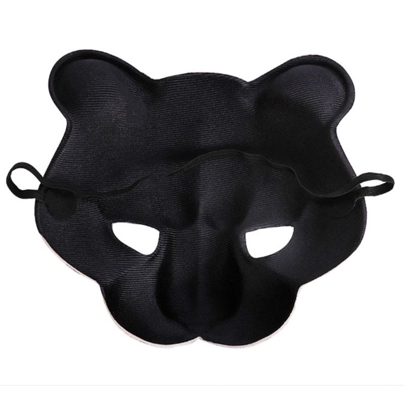 Leopard Mask Halloween Half Face Funny Mask Leopard Cosplay Carniva Mask Dress Up Women Cosplay Mask For Masquerad